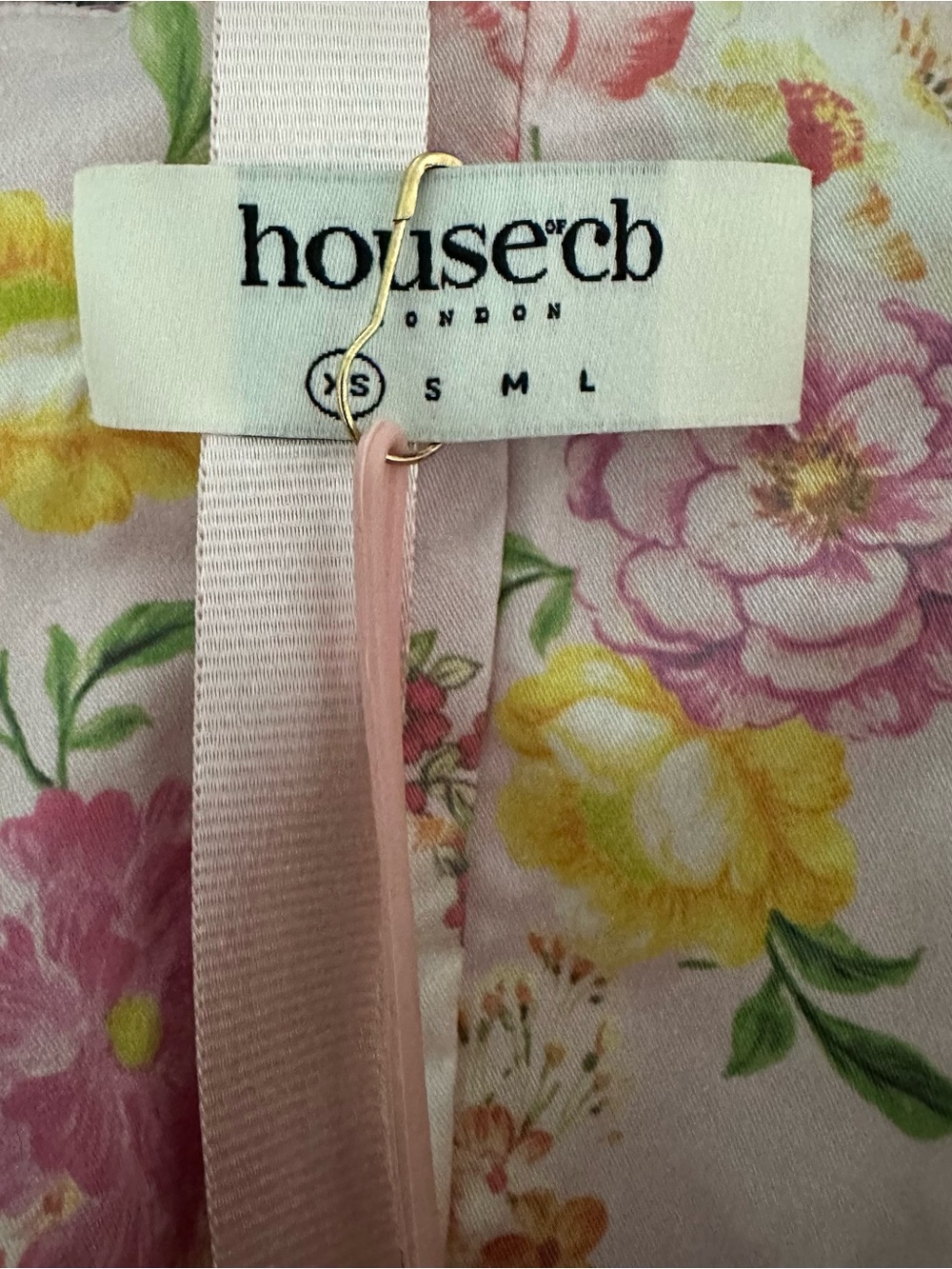 House of CB Natassia Pink Floral Print Cotton Blend Corset Mini Dress NWT - Picture 3 of 8